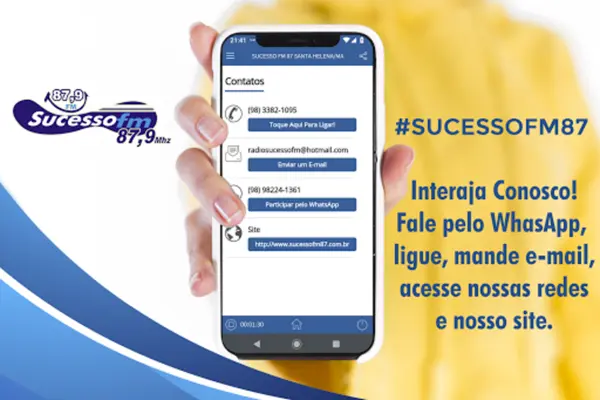 Sucesso FM 87 Santa Helena/MA android App screenshot 1